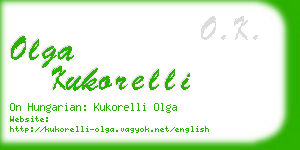 olga kukorelli business card